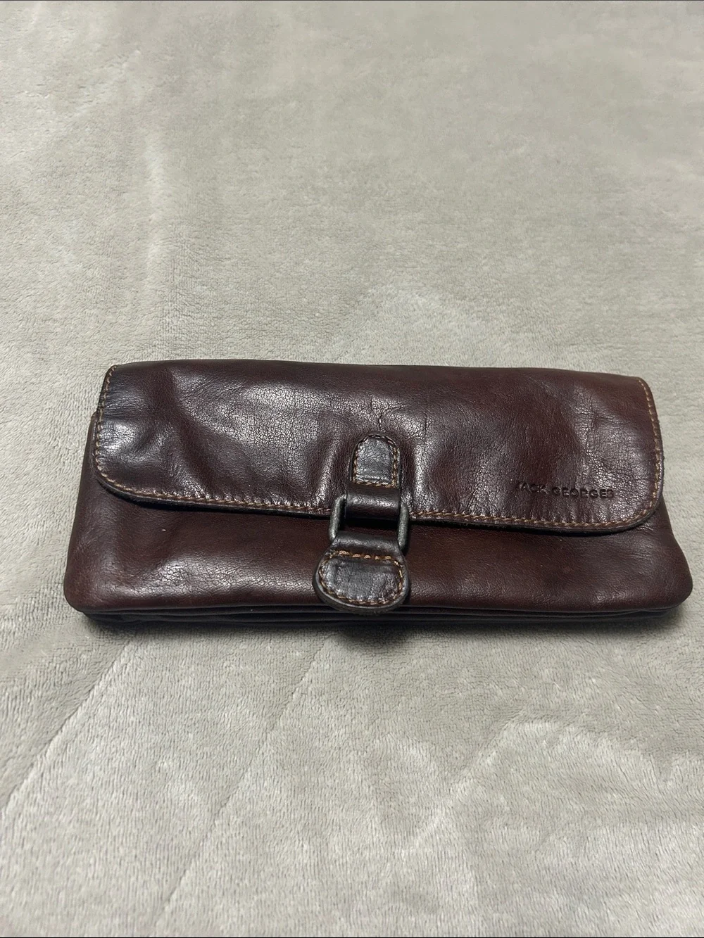 Brown Leather Women's Wallet Clutch